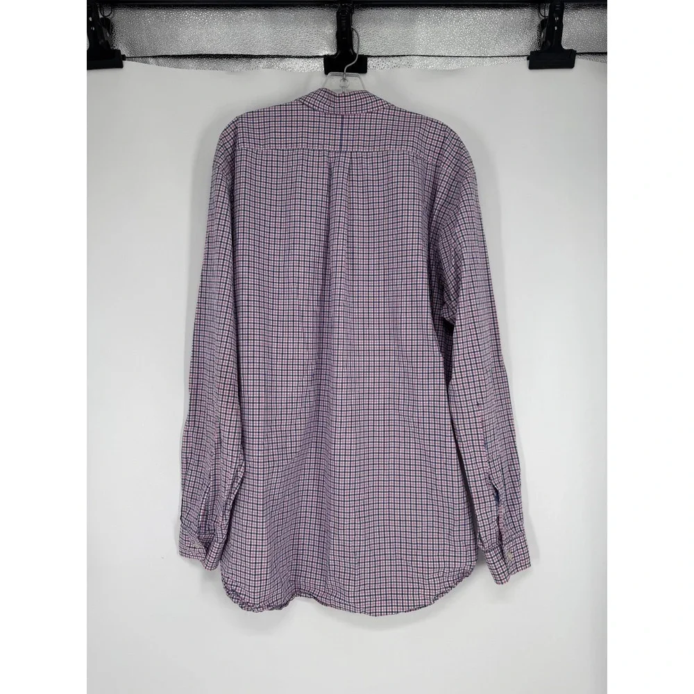 Polo Ralph Lauren Shirt Mens 2XL Tall 2XLT Gingham Check Long Sleeve Button-Down